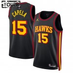 Maillot NBA Atlanta Hawks Clint Capela 15 Jordan 2022-23 Statement Edition Noir Swingman - Enfant